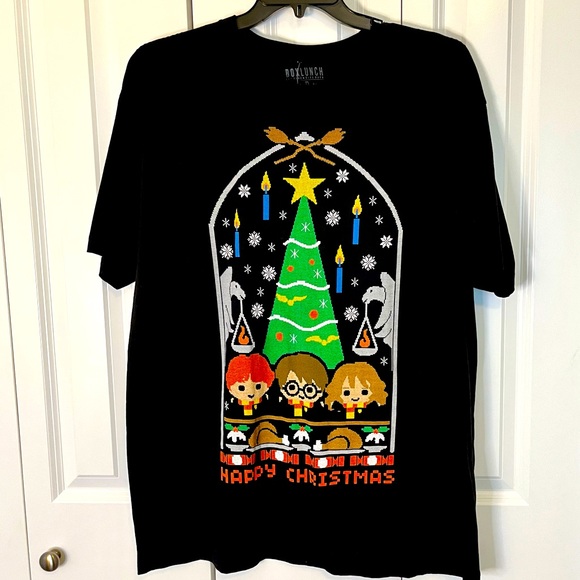 Box Lunch Tops - NWT, Box Lunch, Unisex Harry Potter “Happy Christmas” Tee, 2XL